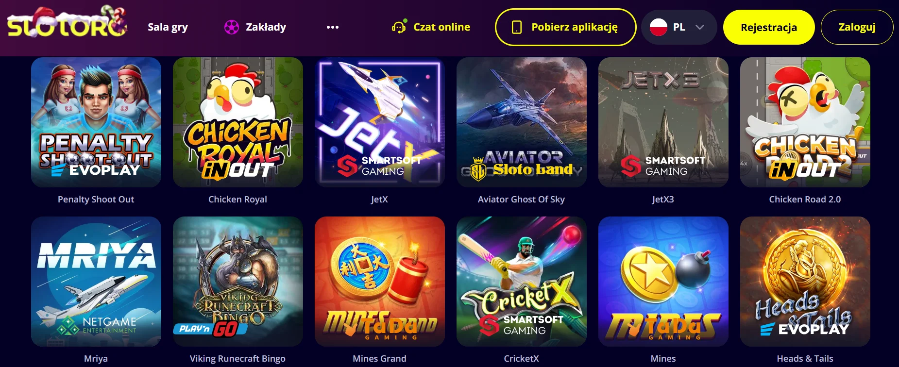 Slotoro Casino strona z grami online